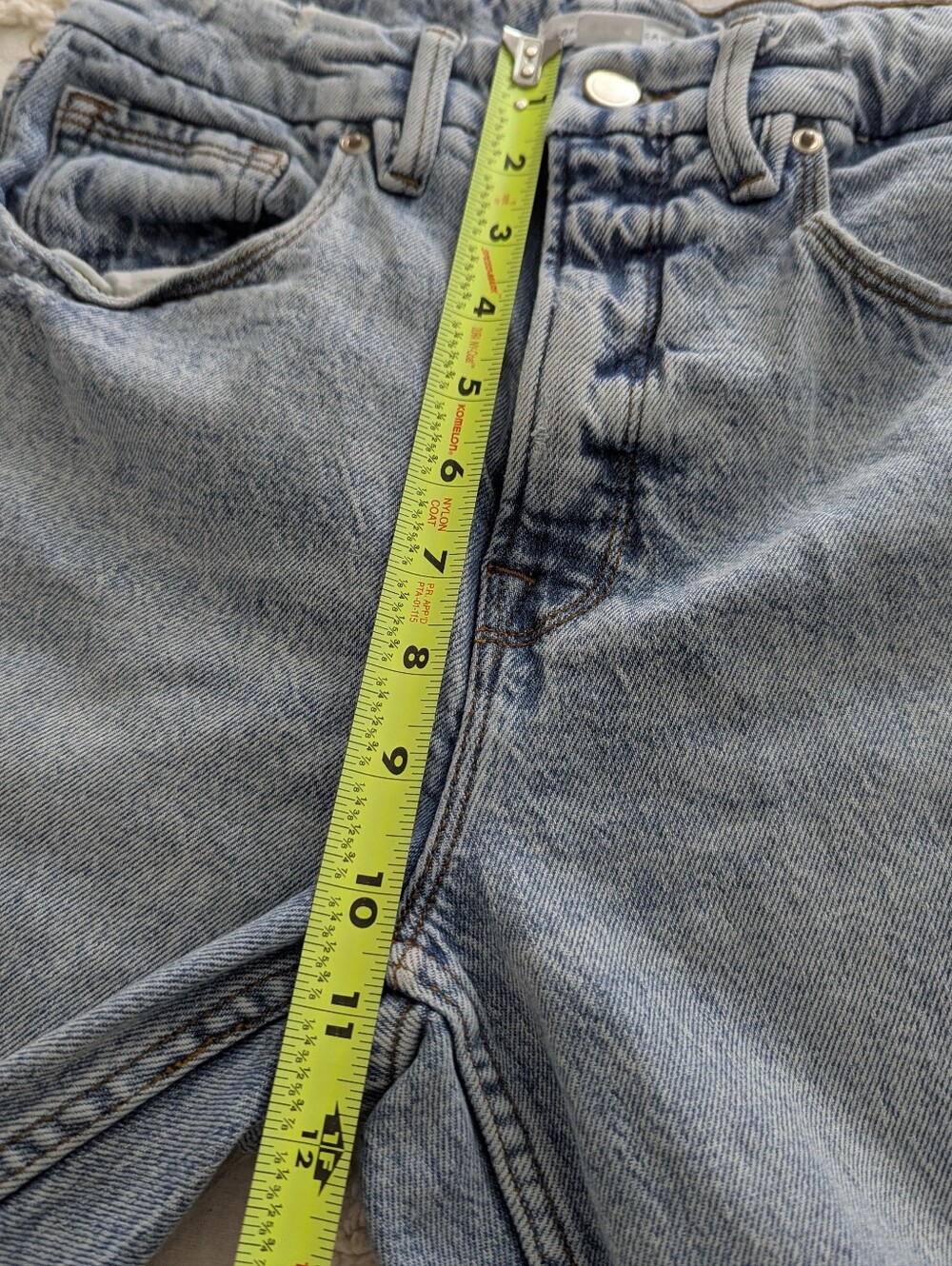 Good American Good Icon Straight Jeans Distressed Size 6 / 28 - Picture 6 of 14
